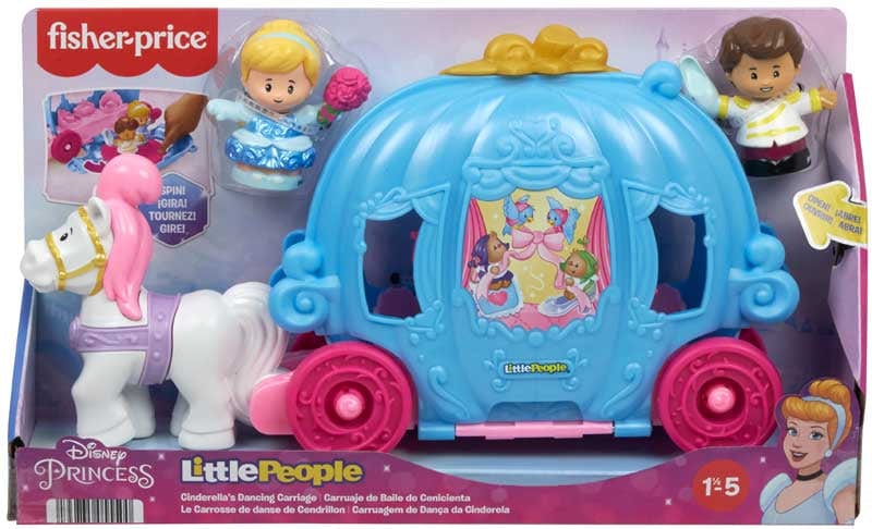 Bambole Disney Princess - La Carrozza del Ballo di Cenerentola, playset 2 in 1 da carrozza a sala con personaggi Cenerentola e Principe Disney Princess - La Carrozza del Ballo di Cenerentola, playset 2 in 1 