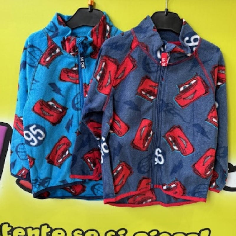 Abbigliamento Giacca in Pile personaggi Disney Cars e Frozen