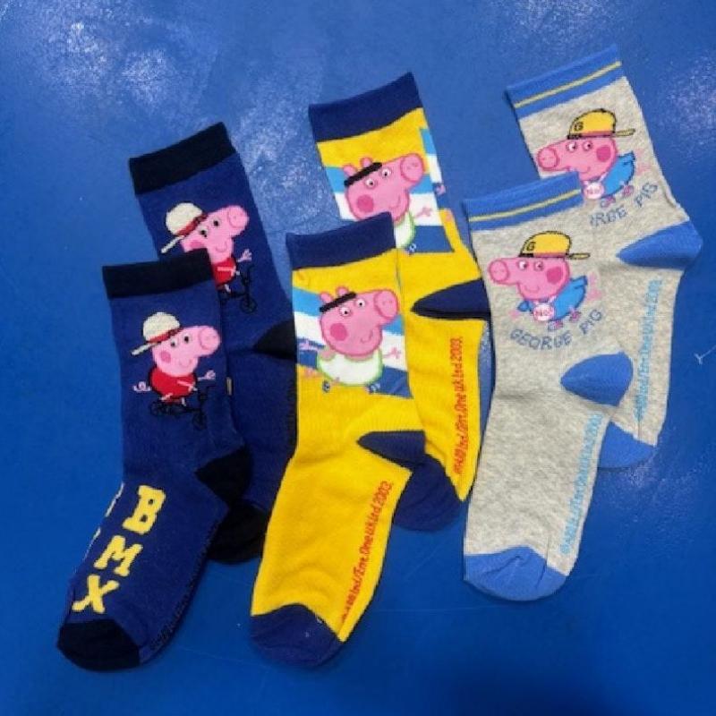 Abbigliamento Peppa Pig Tris di Calze Misura 31/34